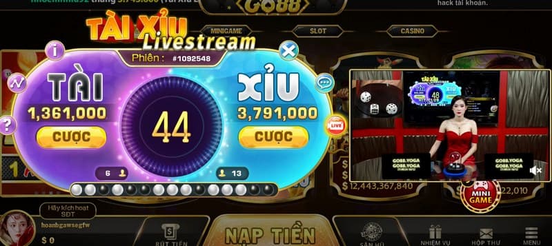 Tài xỉu livestream Go88: Bùng nổ với siêu phẩm hấp dẫn 2026 5 Hình thức Tài xỉu có dealer livestream trực tiếp